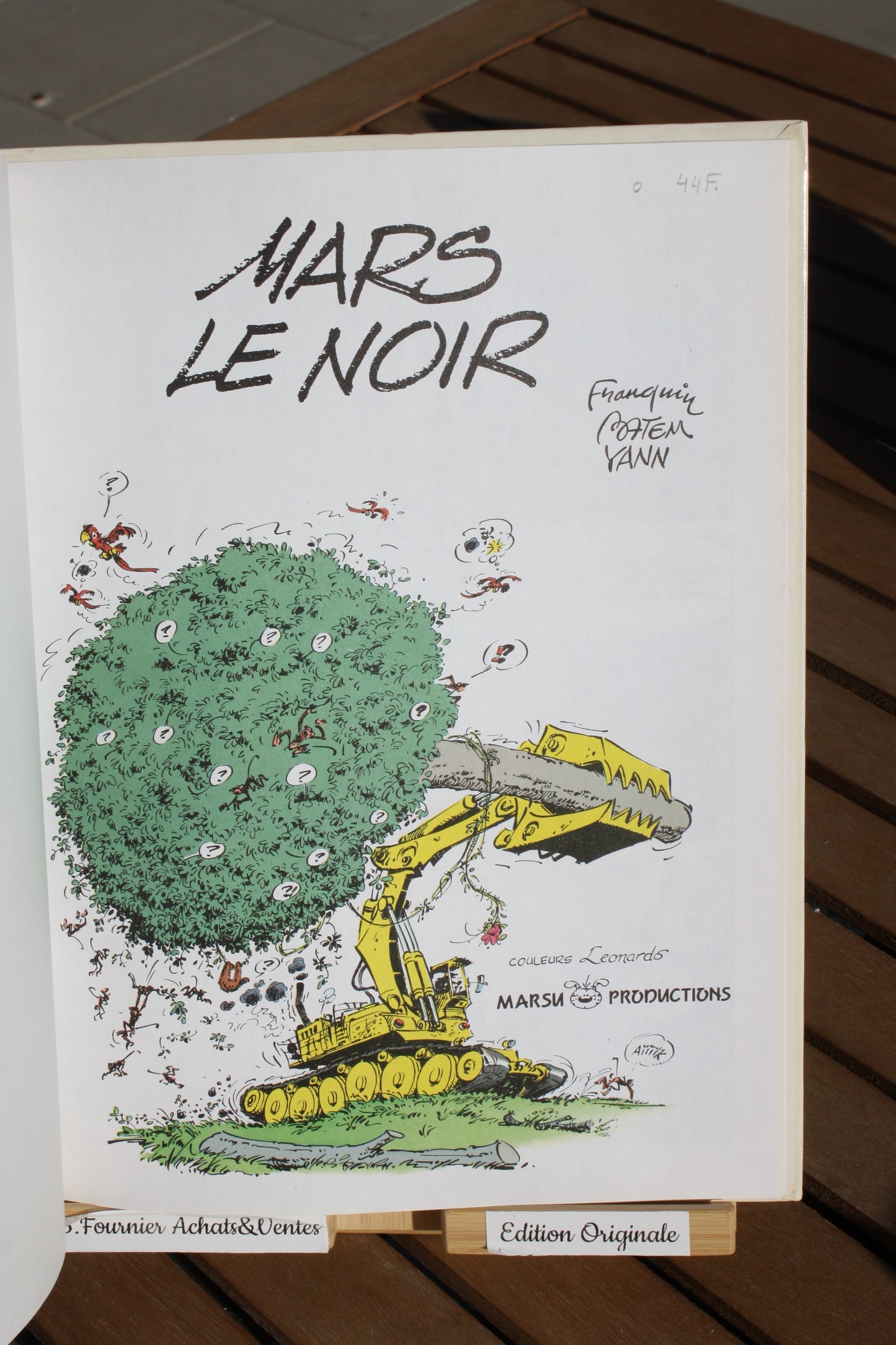 Mars le noir – Marsupilami – Franquin Batem Yann – Marsu Production – EO – 1989