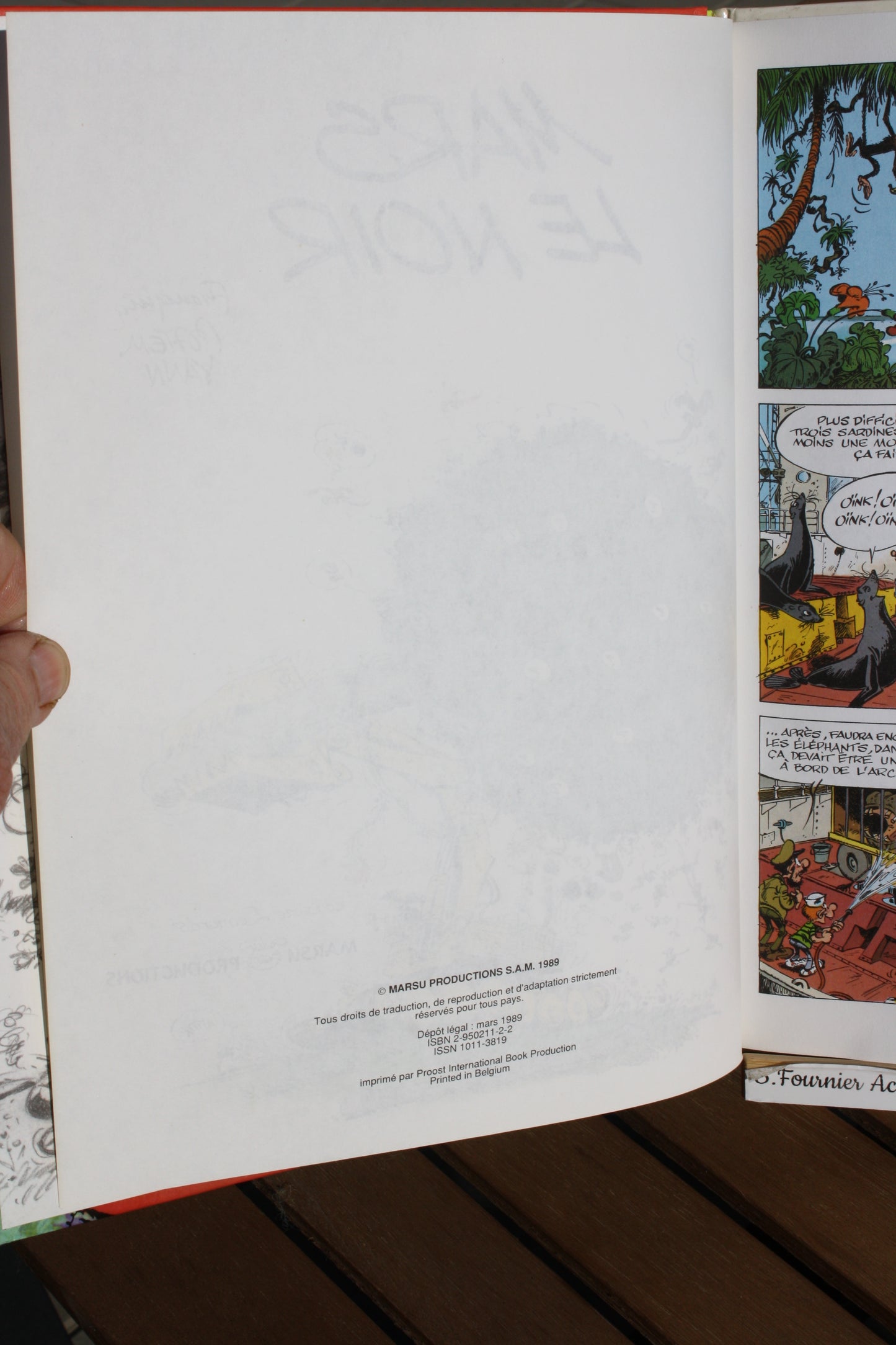 Mars le noir – Marsupilami – Franquin Batem Yann – Marsu Production – EO – 1989