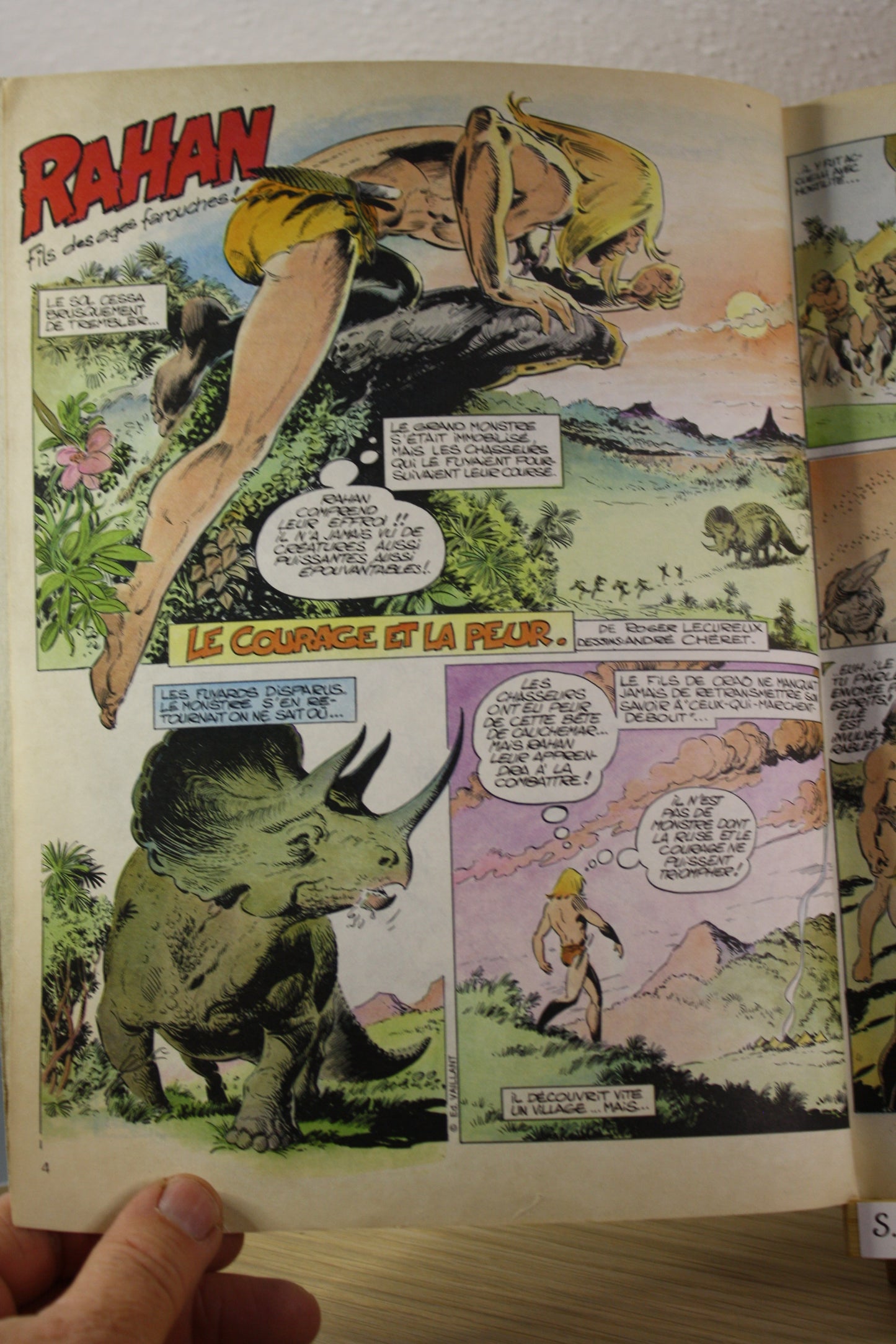 Le courage et la peur N°29 – Rahan – Chéret Lécureux – Vaillant – Périodique – 1982