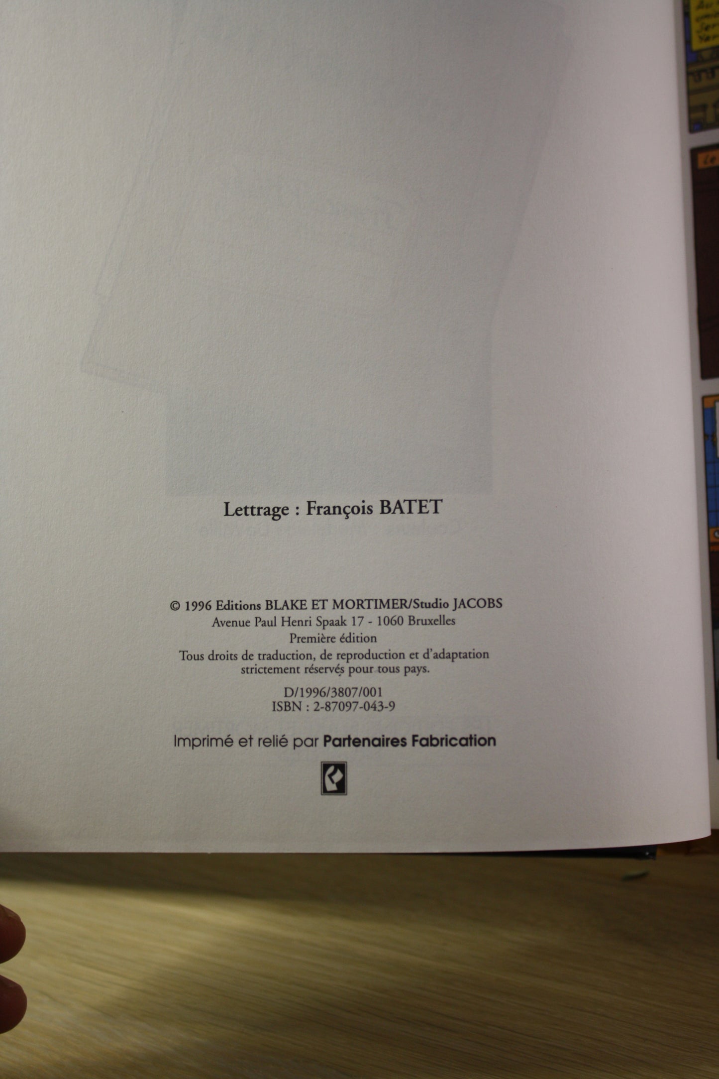 L’affaire Francis Blake – Blake et Mortimer – Hamme Benoit – Blake et Mortimer – EO – 1996