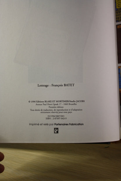 L’affaire Francis Blake – Blake et Mortimer – Hamme Benoit – Blake et Mortimer – EO – 1996