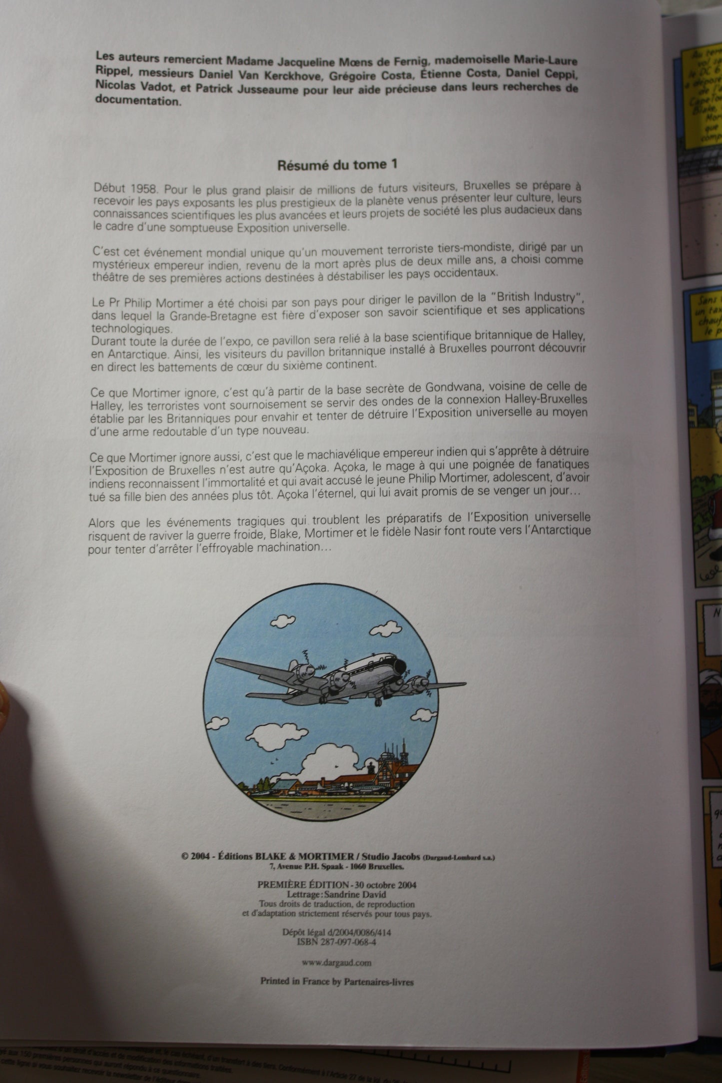 Les sarcophages du 6ème continent T2 – Blake et Mortimer – Sente Juillard – Blake et Mortimer – EO – 2004