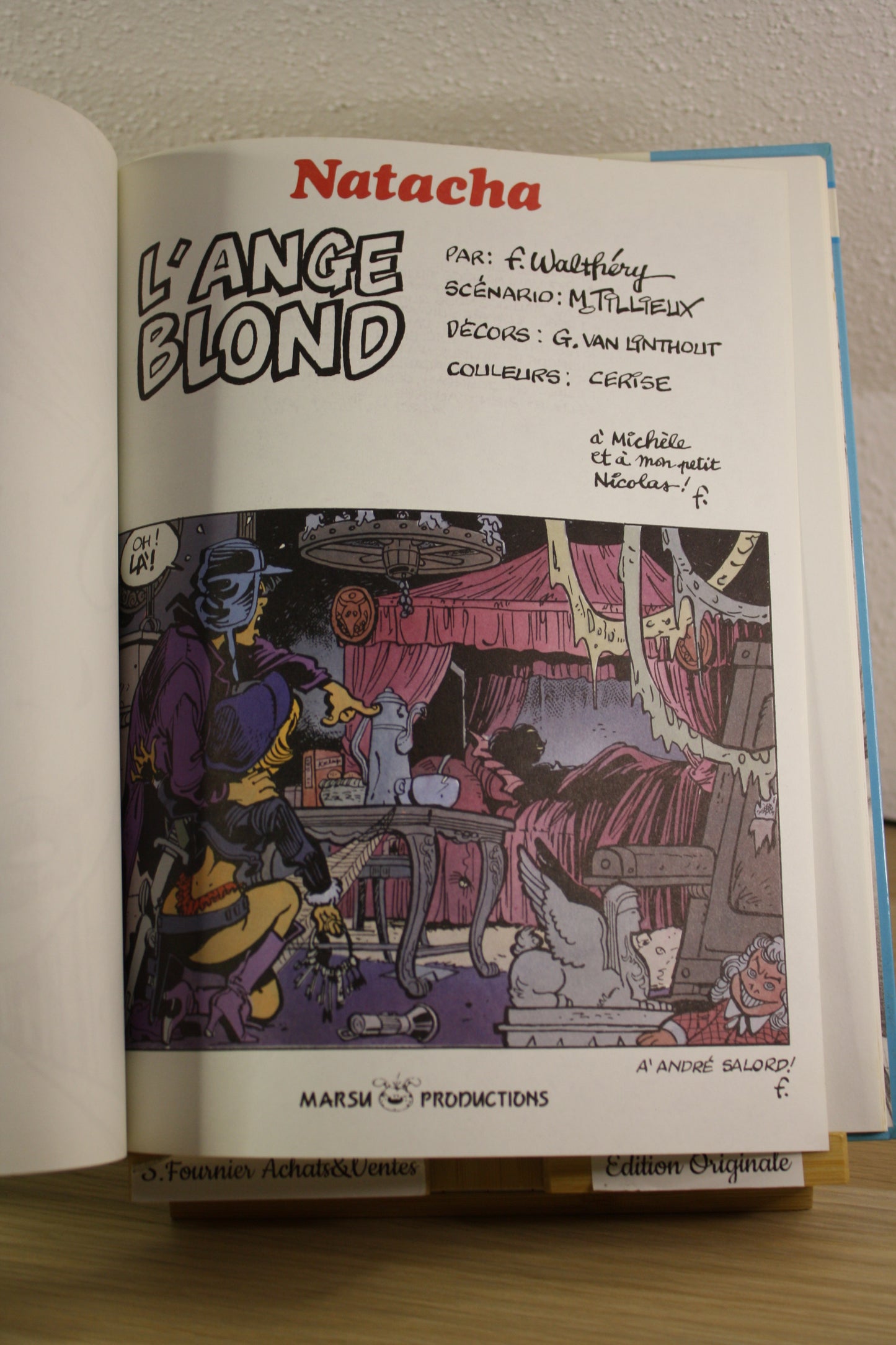 L’ange Blond – Natacha – Walthéry Tillieux Linthout – Marsu Production –EO – 1994 – sans le poster