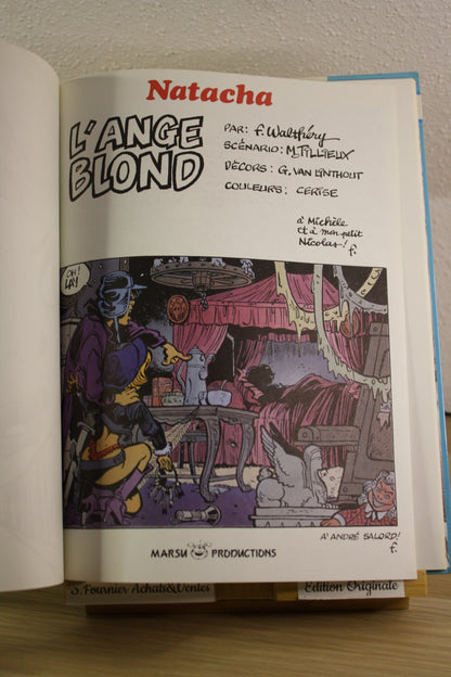 L’ange Blond – Natacha – Walthéry Tillieux Linthout – Marsu Production –EO – 1994 – sans le poster