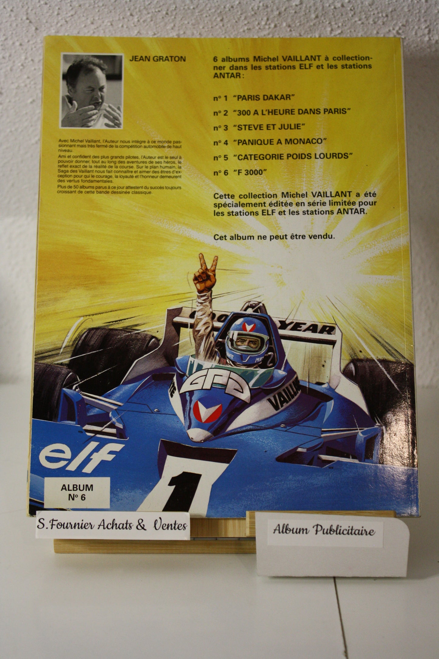 F 3000 – Michel Vaillant – Jean Graton - Graton éditeur – Publicitaire - 1989 - Elf Antar