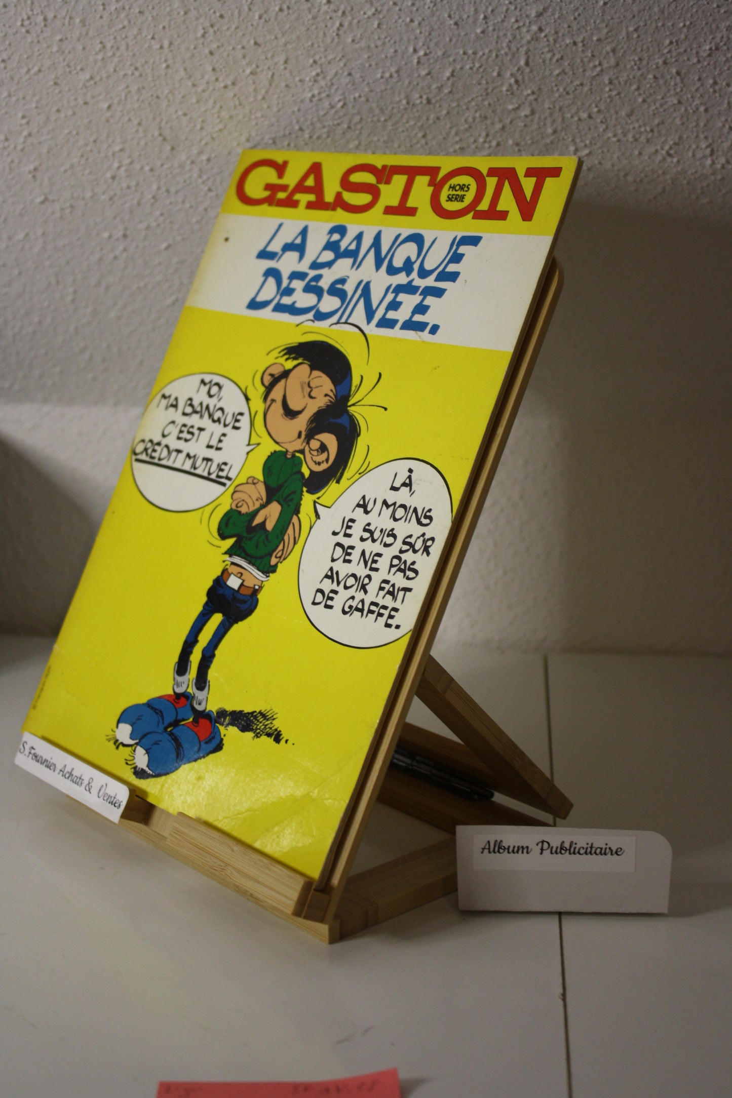 La Banque dessinée – Gaston – Franquin SEPP – Crédit Mutuel d’Alsace - publicitaire - 1983