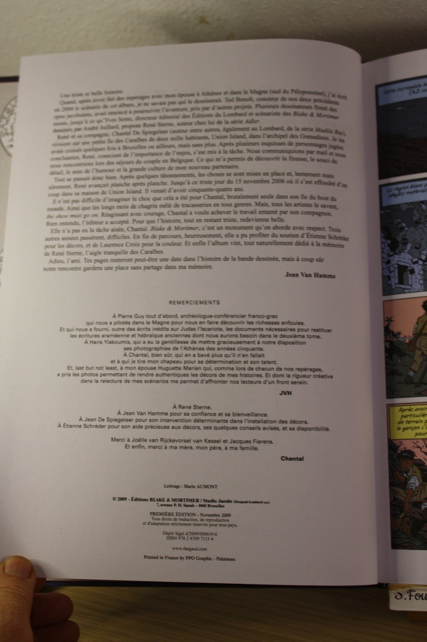 La malédiction des trente derniers – Blake et Mortimer –Hamme Sterne Spiegeleer – Blake et Mortimer – EO – 2009