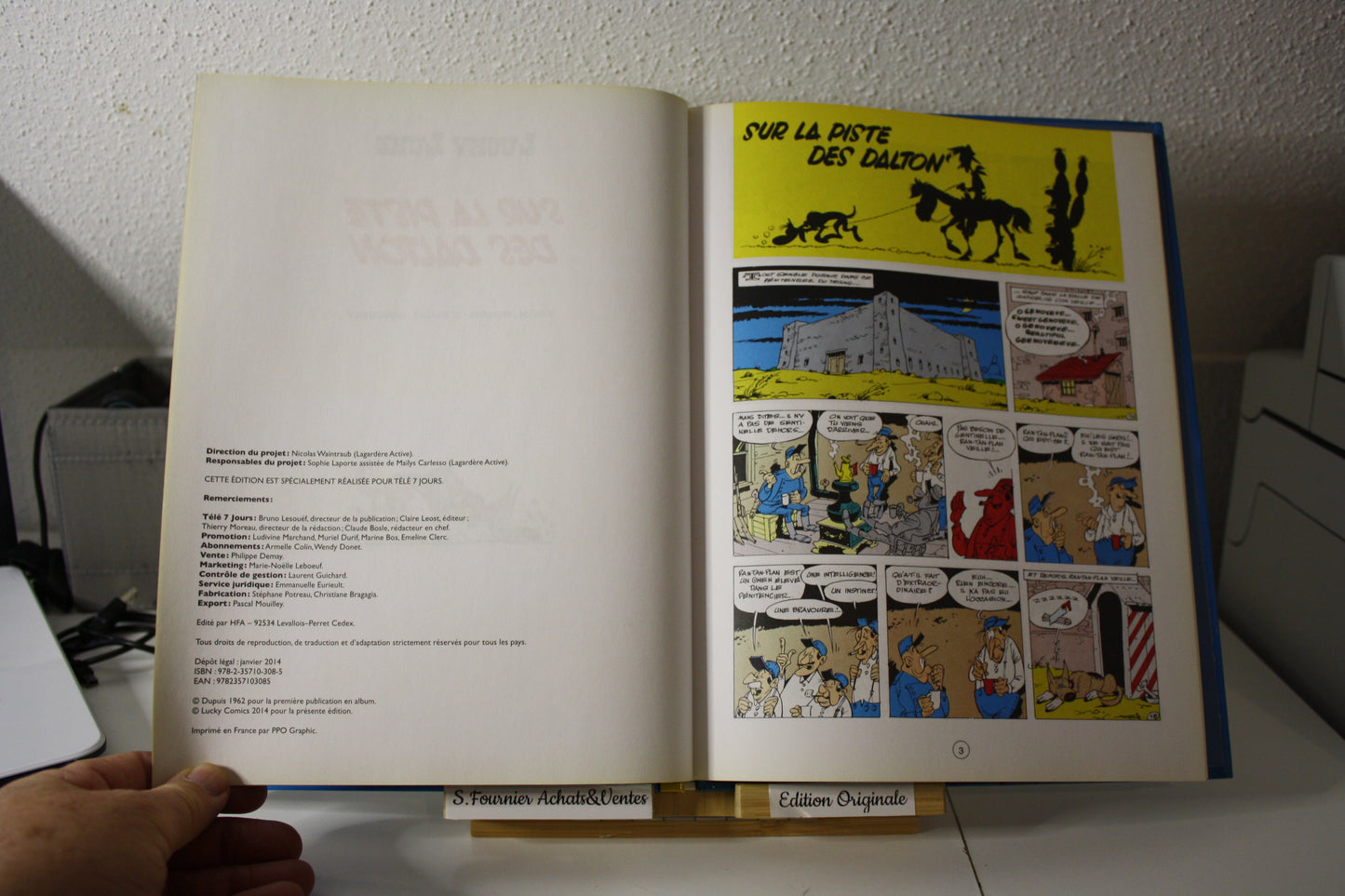 Sur la piste des Daltons – Lucky Luke – Morris et Goscinny - Télé 7 jours – Publicitaire - 2014