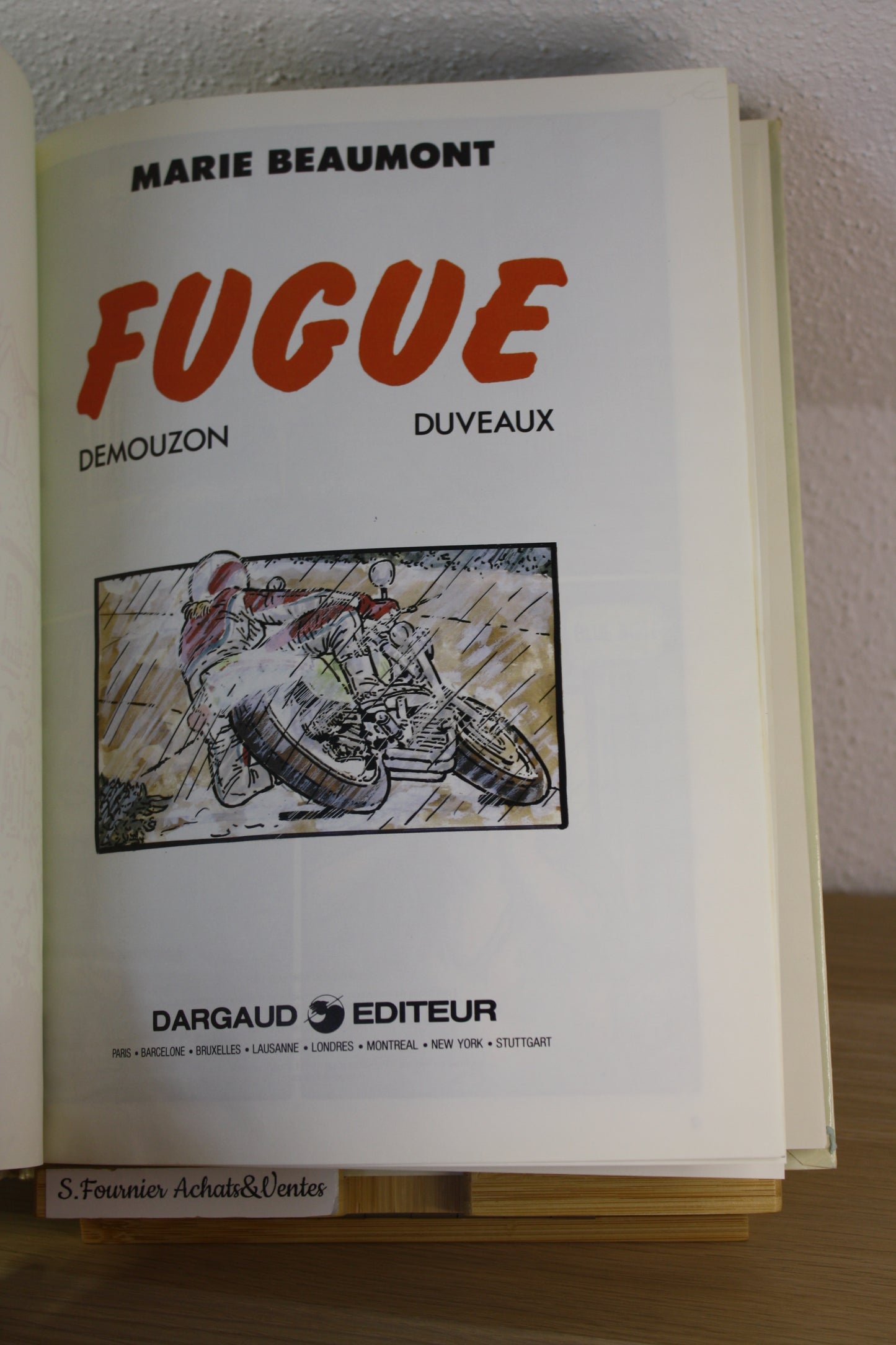 Fugue – Marie Beaumont – Demouzon Deveaux – Dargaud – EO – 1987