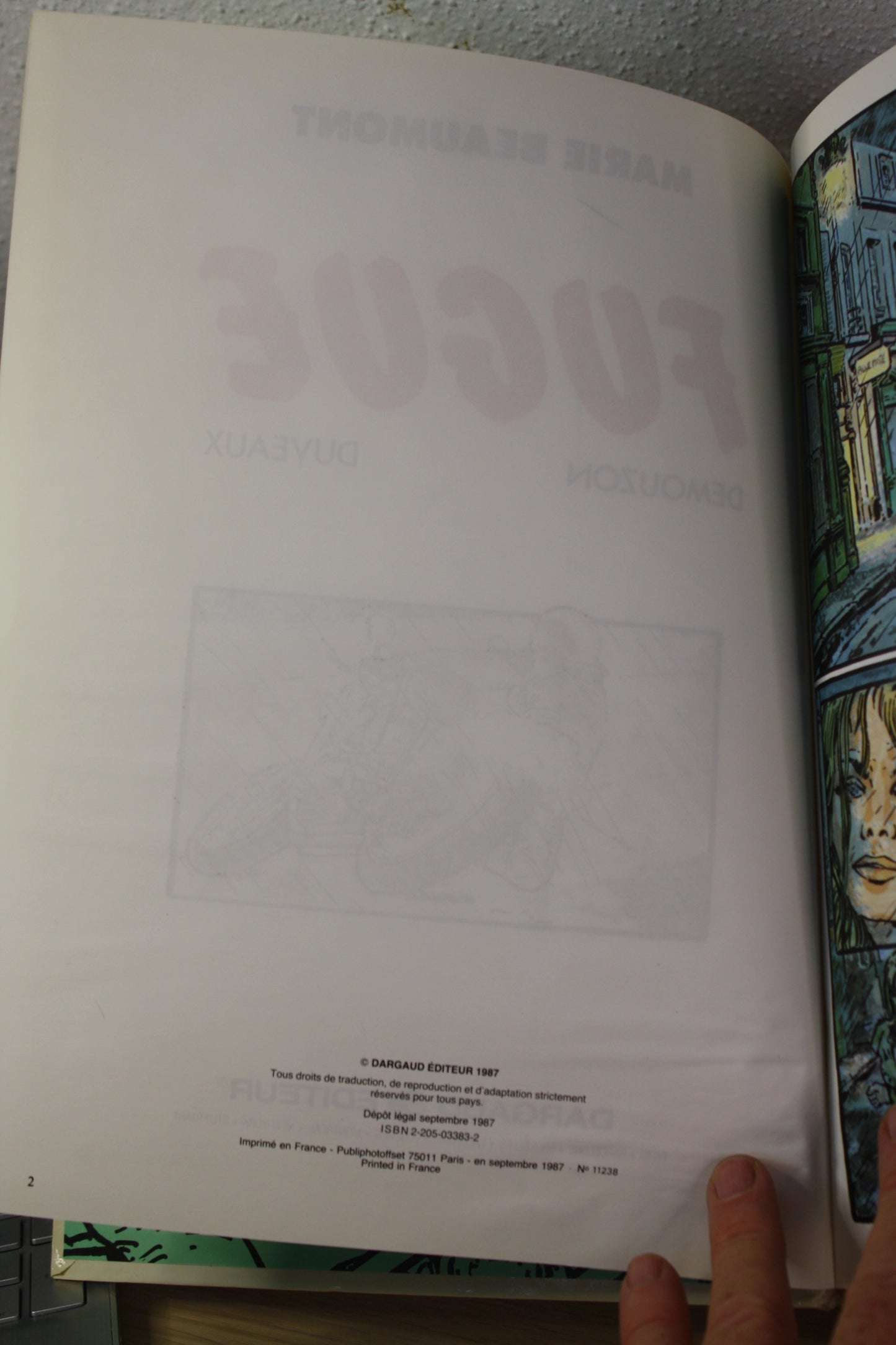 Fugue – Marie Beaumont – Demouzon Deveaux – Dargaud – EO – 1987