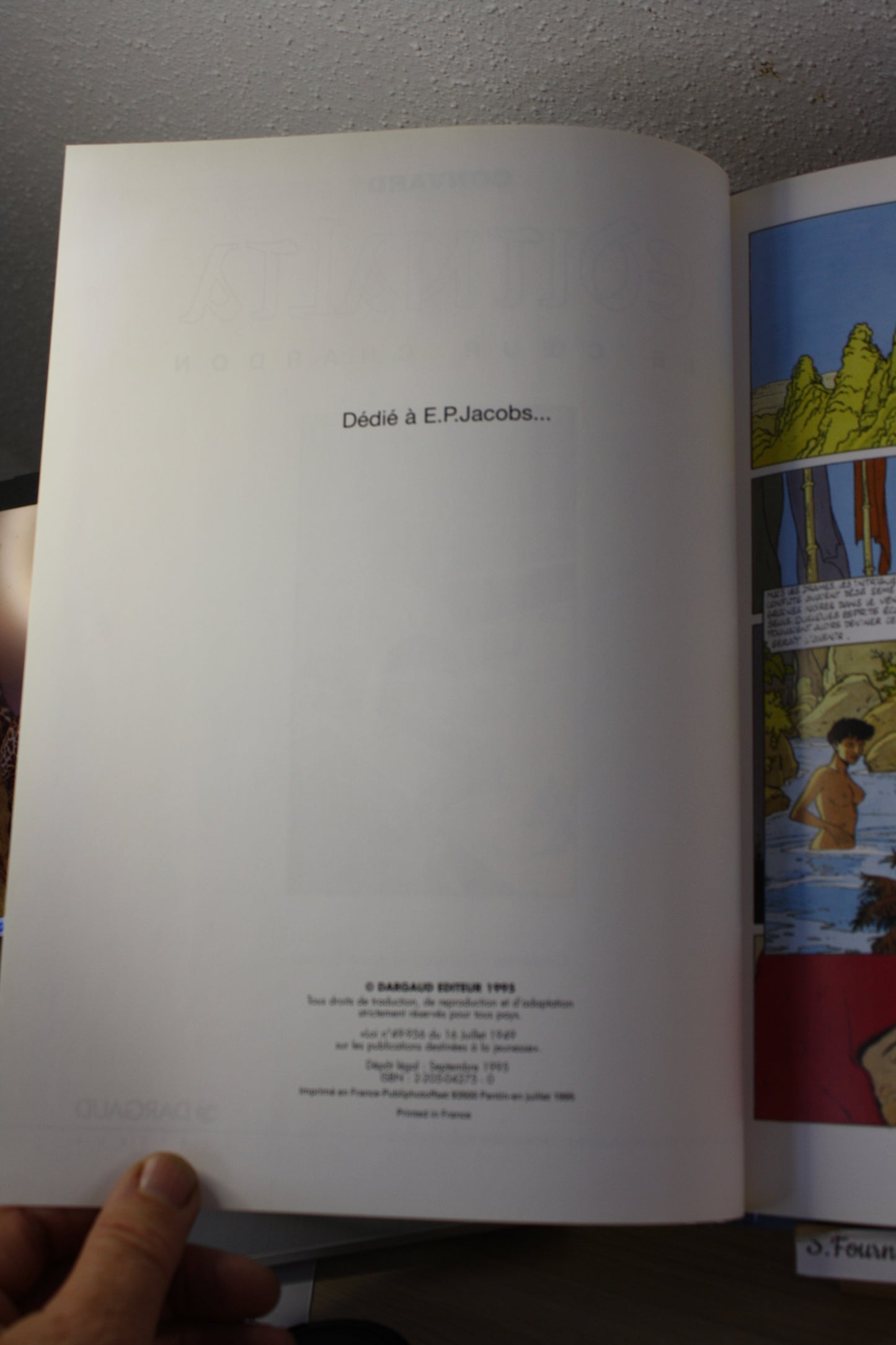 Le cœur charbon – Editnalta – Convard – Dargaud – EO – 1995