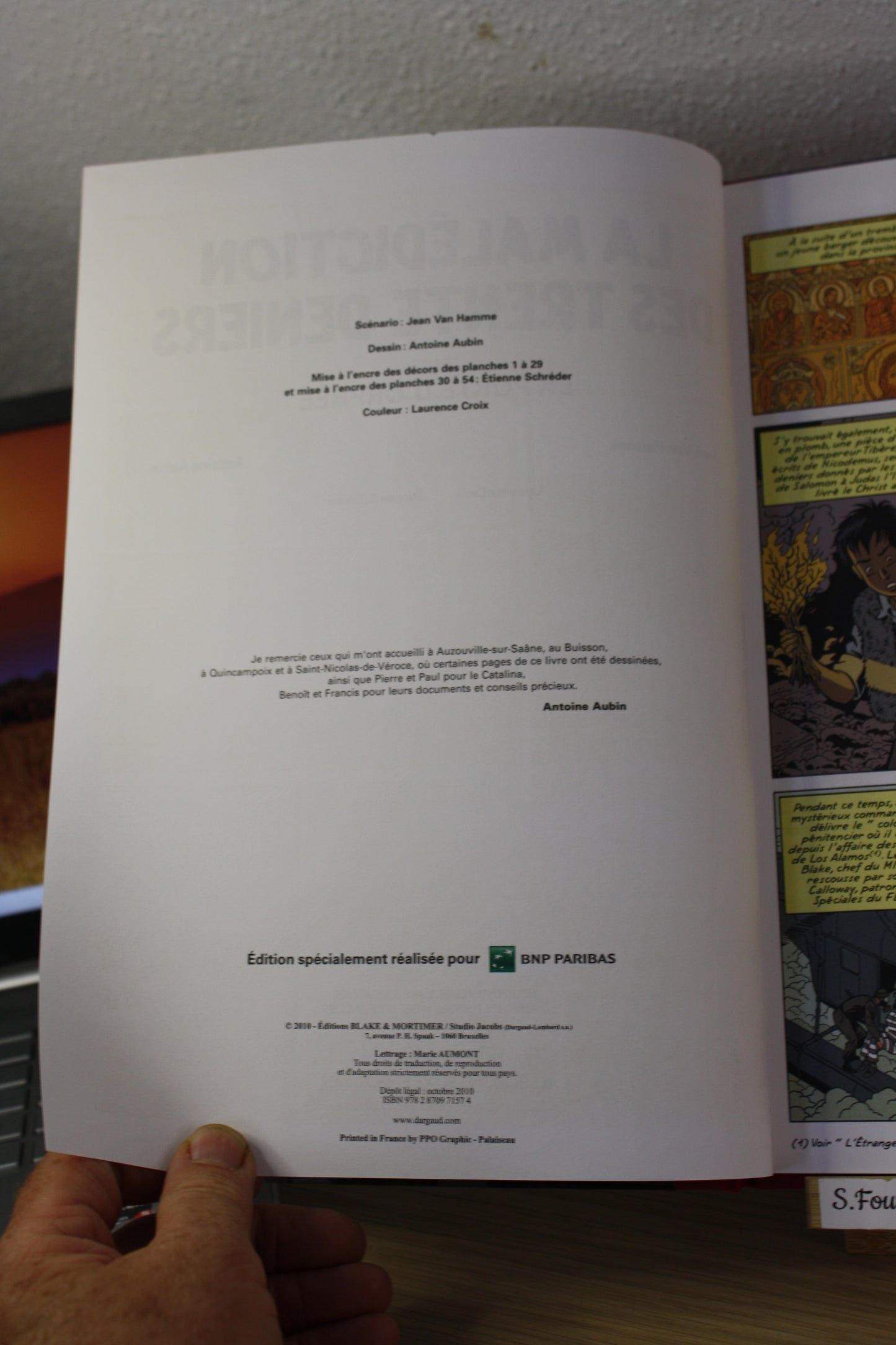 La malédiction des trente deniers Tome 2 – Blake et Mortimer – Van Hamme Aubin – Blake et Mortimer - Publicitaire – 2010 – BNP Paribas