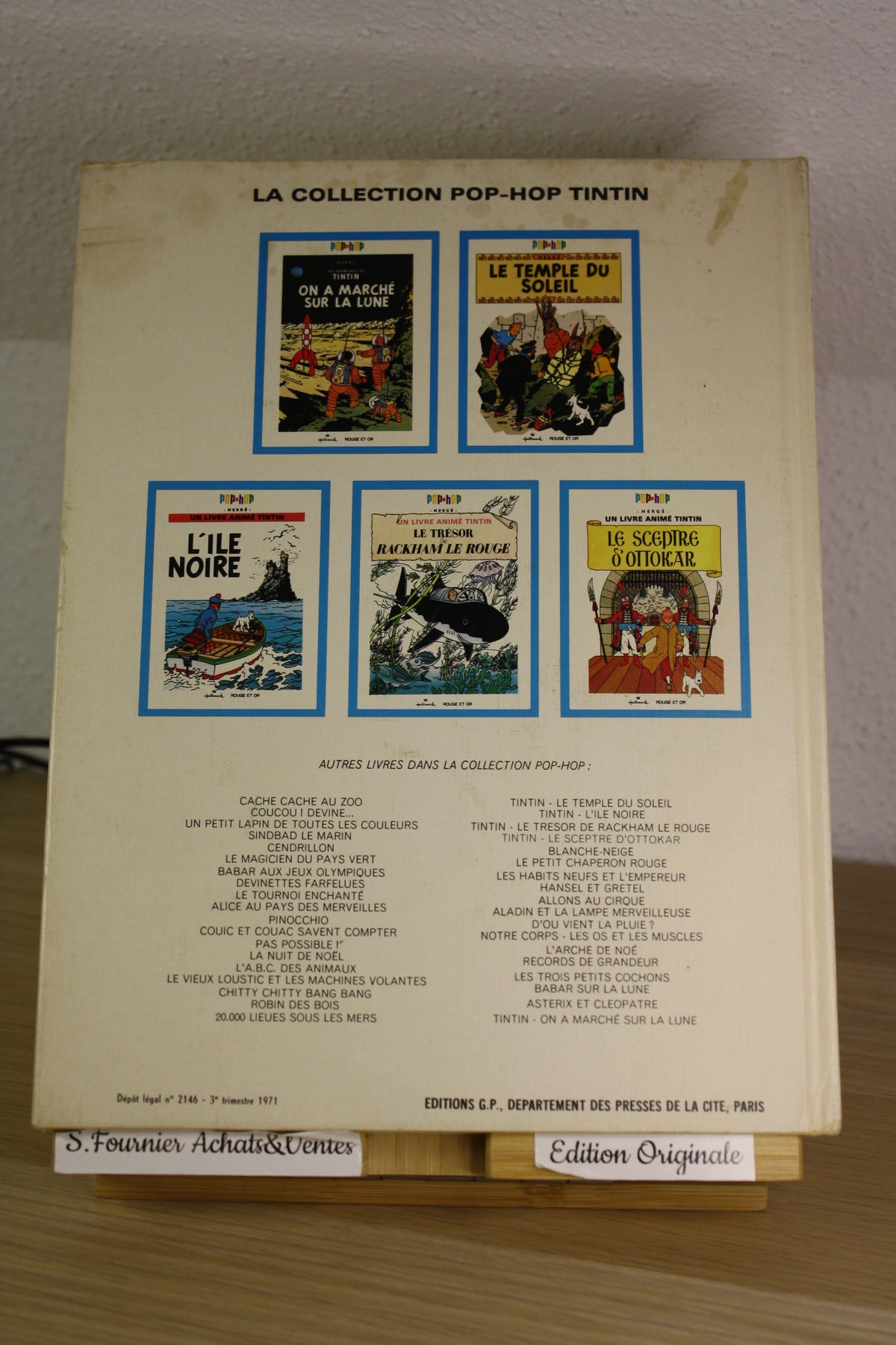Vol 714 pour Sydney Pop Hop – Tintin – Hergé – Hallmark Rouge et Or – EO – 1971