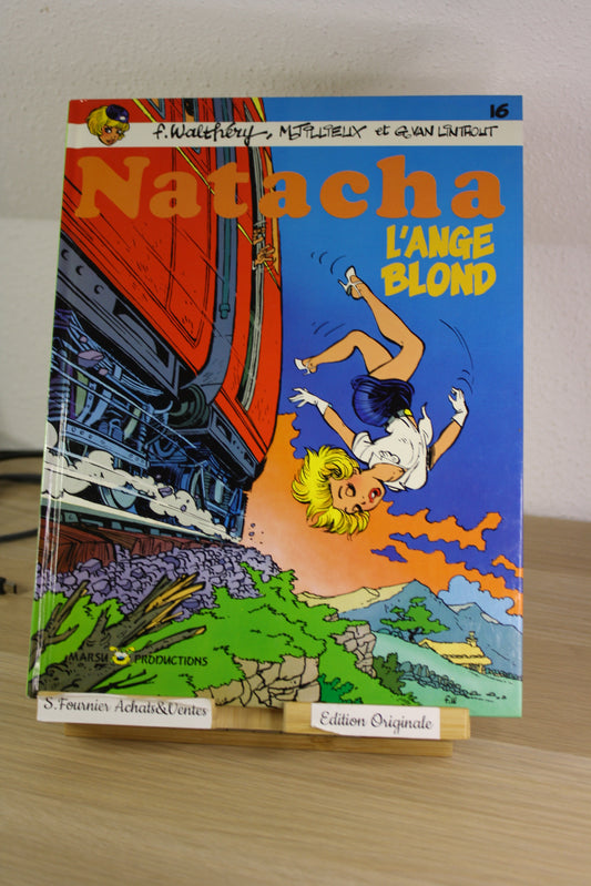 L’ange Blond + Poster – Natacha – Walthéry Motillieux Van Linthout – Marsu Production – EO – 1994