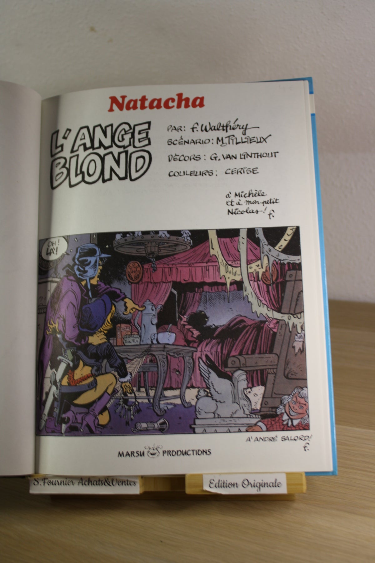 L’ange Blond + Poster – Natacha – Walthéry Motillieux Van Linthout – Marsu Production – EO – 1994
