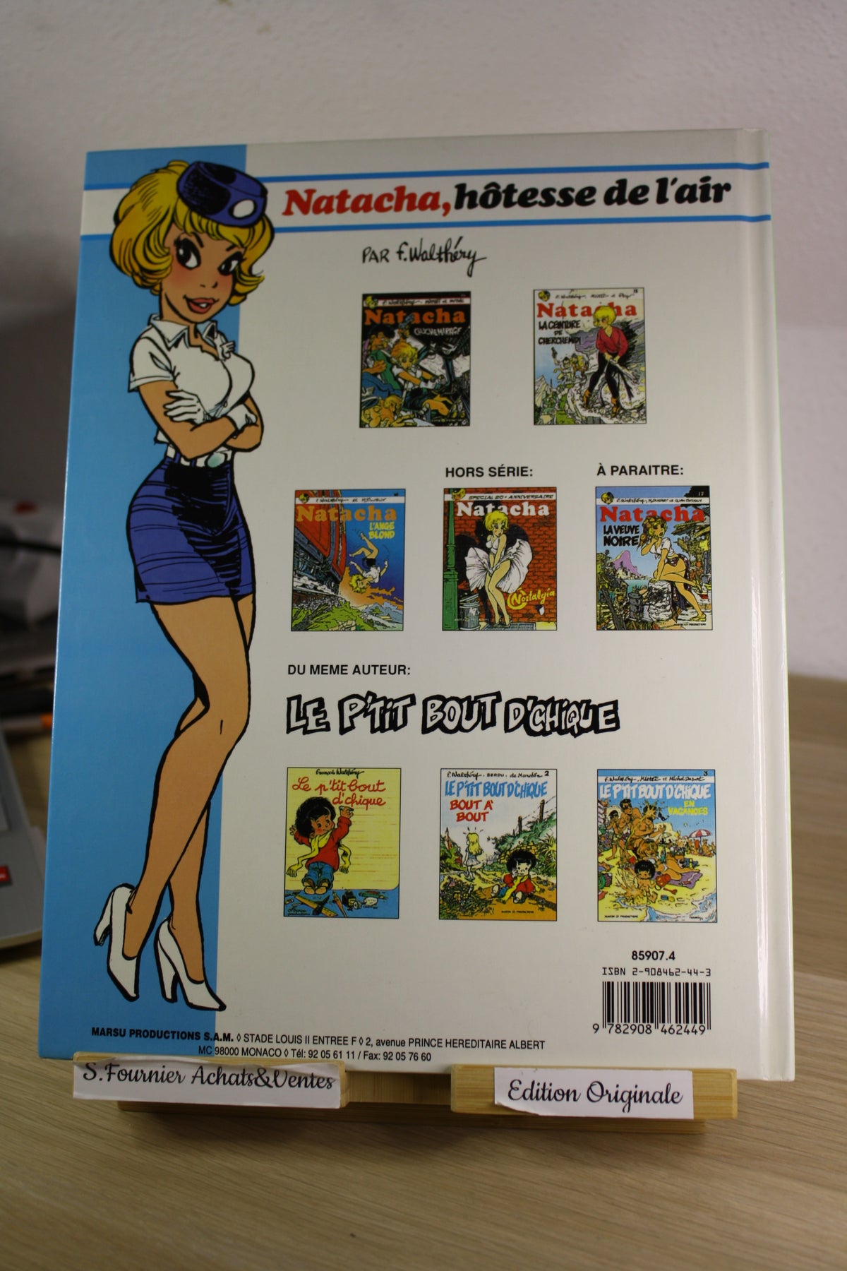 L’ange Blond + Poster – Natacha – Walthéry Motillieux Van Linthout – Marsu Production – EO – 1994
