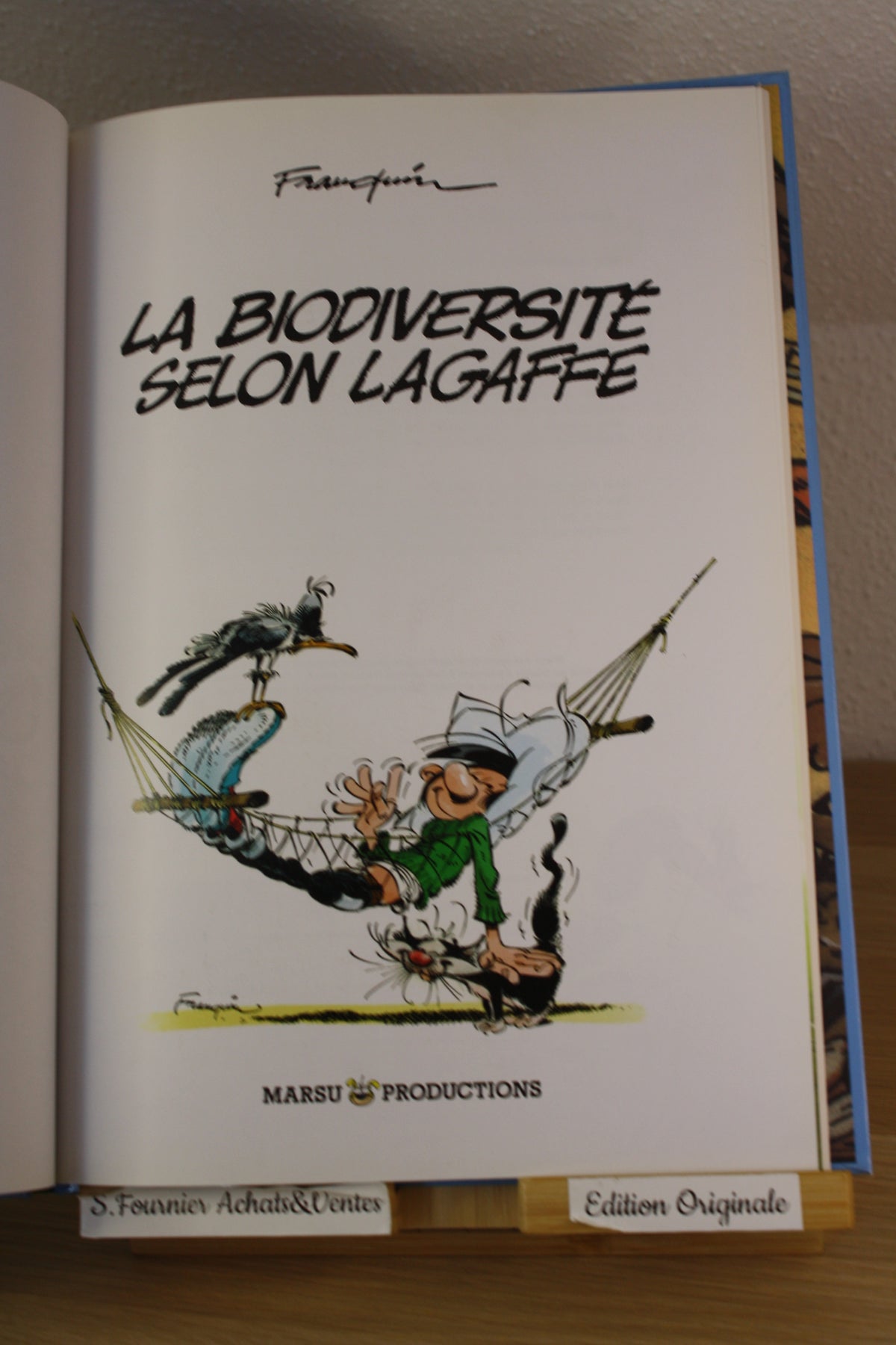 La biodiversité selon Lagaffe – Gaston Lagaffe - Franquin – Marsu Production – EO – 2010