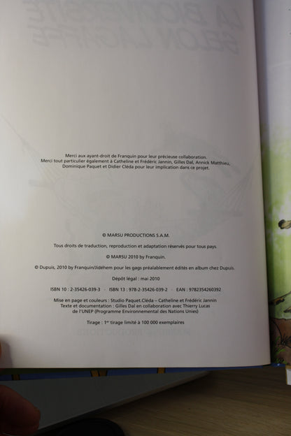 La biodiversité selon Lagaffe – Gaston Lagaffe - Franquin – Marsu Production – EO – 2010