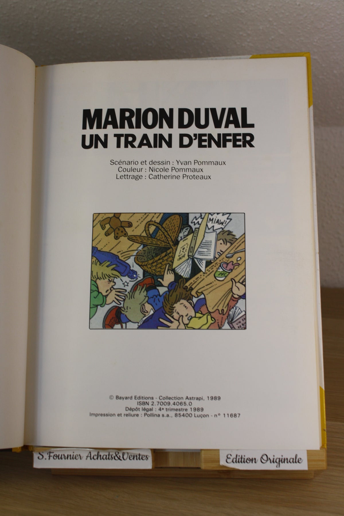 Un train d’enfer – Marion Duval - Pommaux – Bayard Edition Astrapi – EO – 1989