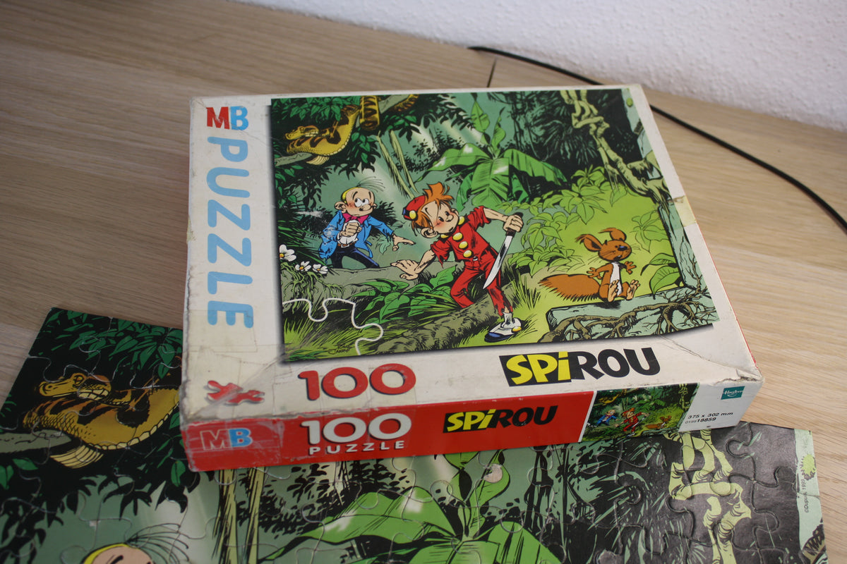Puzzle 100 pièces 375x302MM – Spirou et Fantasio – Jany – MB – Objet dérivé – 1999
