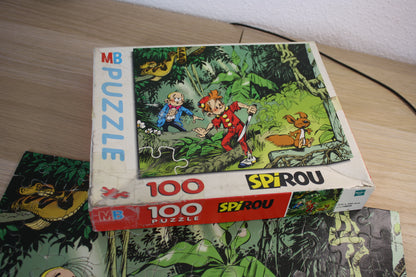 Puzzle 100 pièces 375x302MM – Spirou et Fantasio – Jany – MB – Objet dérivé – 1999