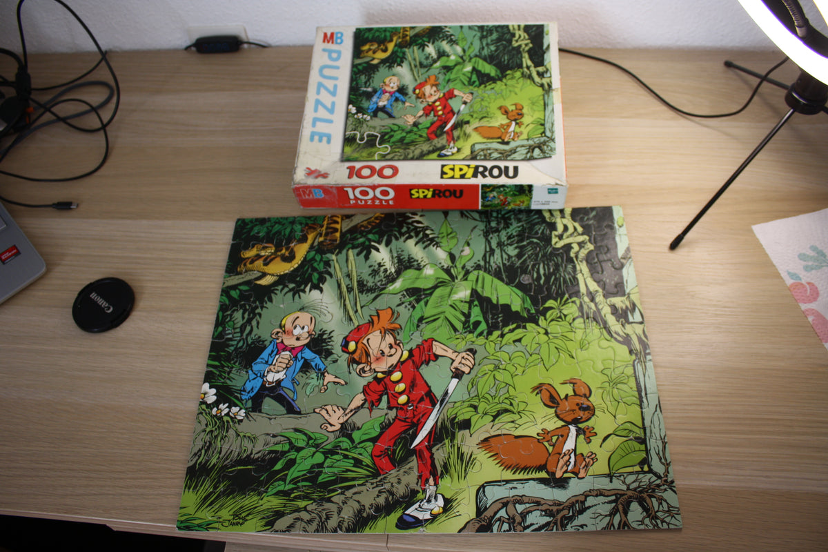 Puzzle 100 pièces 375x302MM – Spirou et Fantasio – Jany – MB – Objet dérivé – 1999