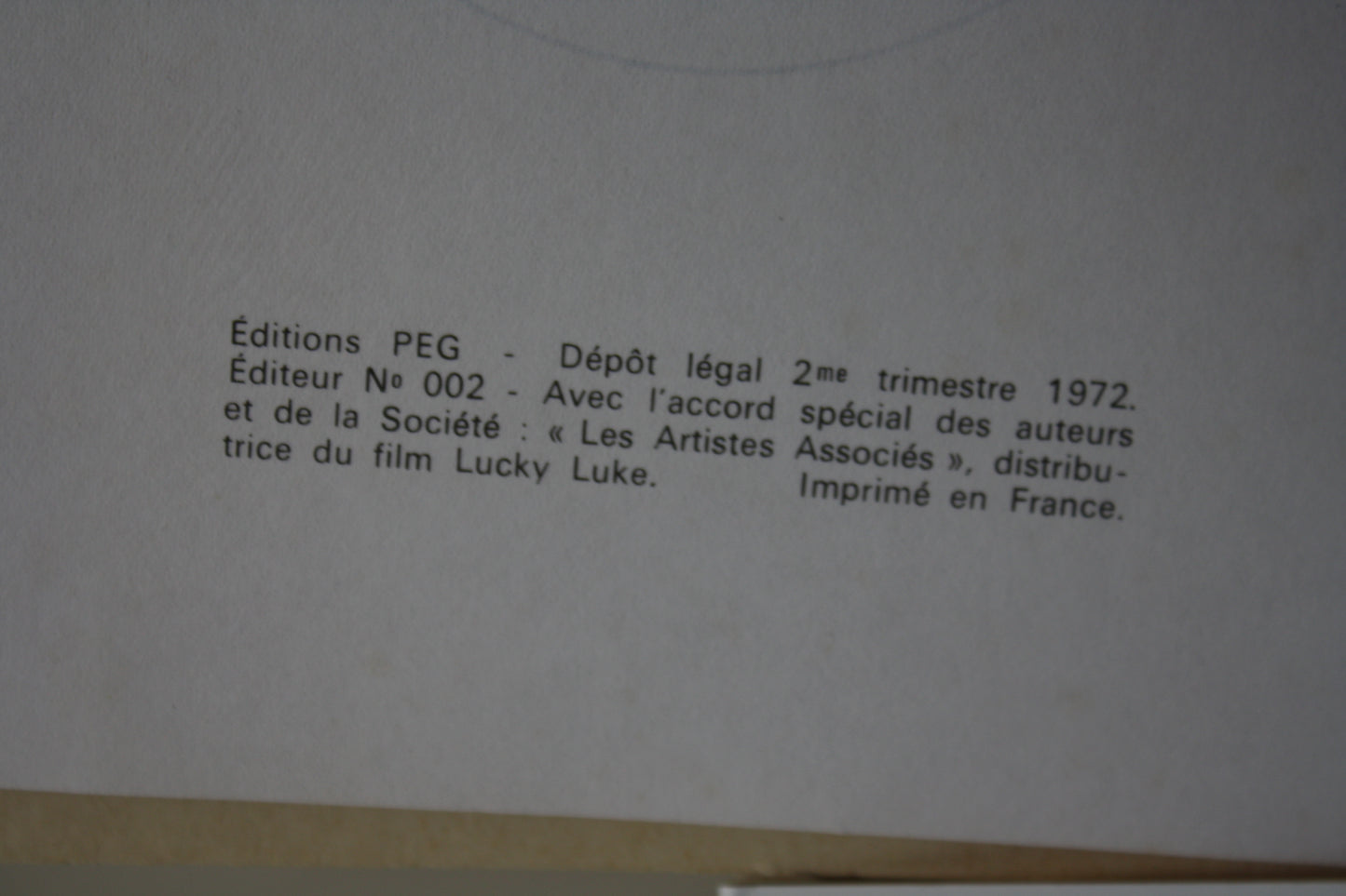 Daisy Town d’après le film – Lucky Luke – Morris et Goscinny - PEG - Publicitaire - 1972 - Total
