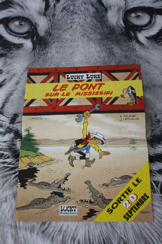 Le pont sur le Mississipi, affiche promo – Lucky Luke – Morris - Lucky production - Objet dérivé - 2014