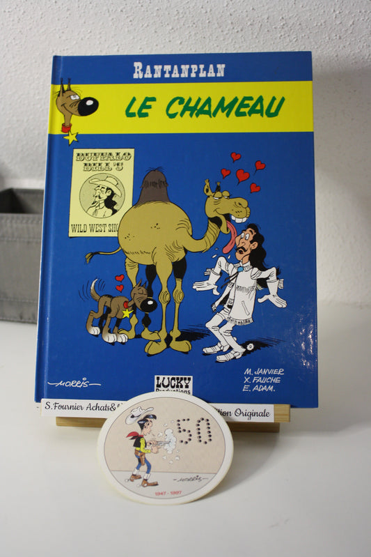 Le chameau – Rantanplan – Janvier, Fauche et Adam - Lucky Production - Réédition  - 1997 - 50ème anniversaire + sticker