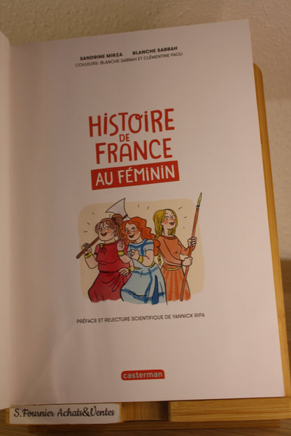 Histoire de France au féminin – – Mirza Sabbah – Casterman – Réédition – 2024