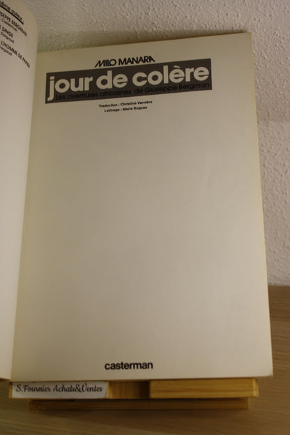 Jour de colère – Giuseppe Bergman – Manara – Les romans (a suivre) – Réédition – 1985 - ADULTE