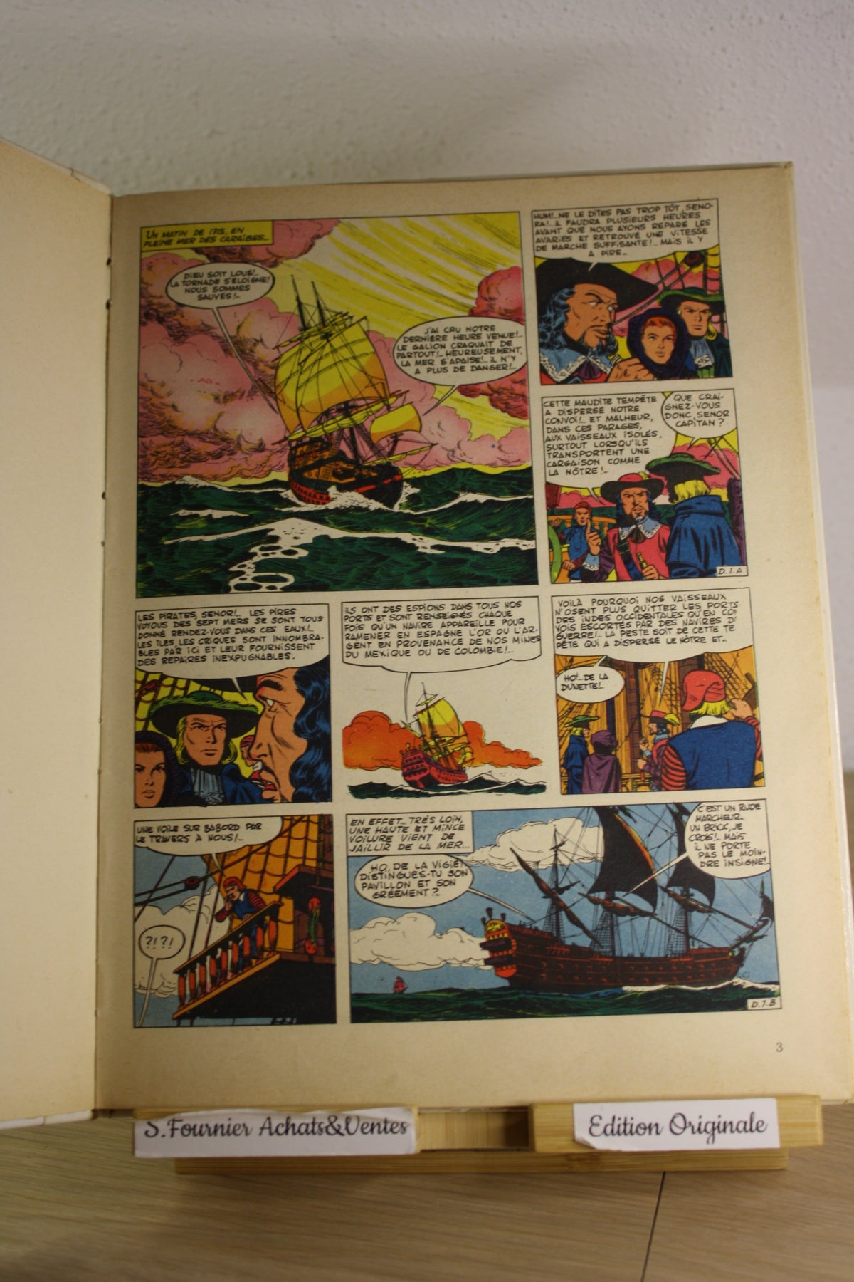 Le démon des caraïbes – Barbe Rouge – Hubinon Charlier – Dargaud – EO – 1961