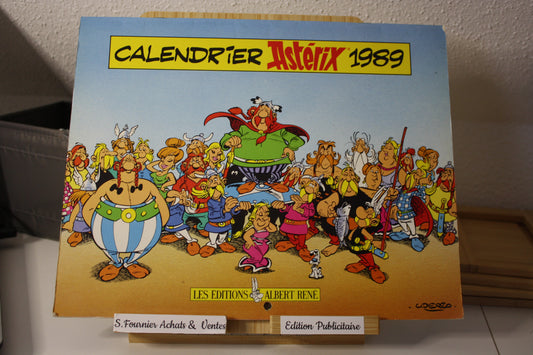 Calendrier - Astérix - Goscinny Uderzo - Edition Albert rené - Objet Dérivé - 1989