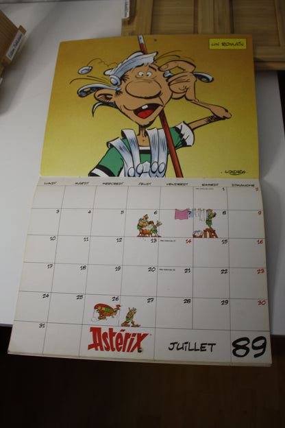 Calendrier - Astérix - Goscinny Uderzo - Edition Albert rené - Objet Dérivé - 1989