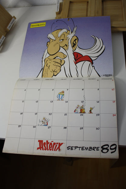 Calendrier - Astérix - Goscinny Uderzo - Edition Albert rené - Objet Dérivé - 1989