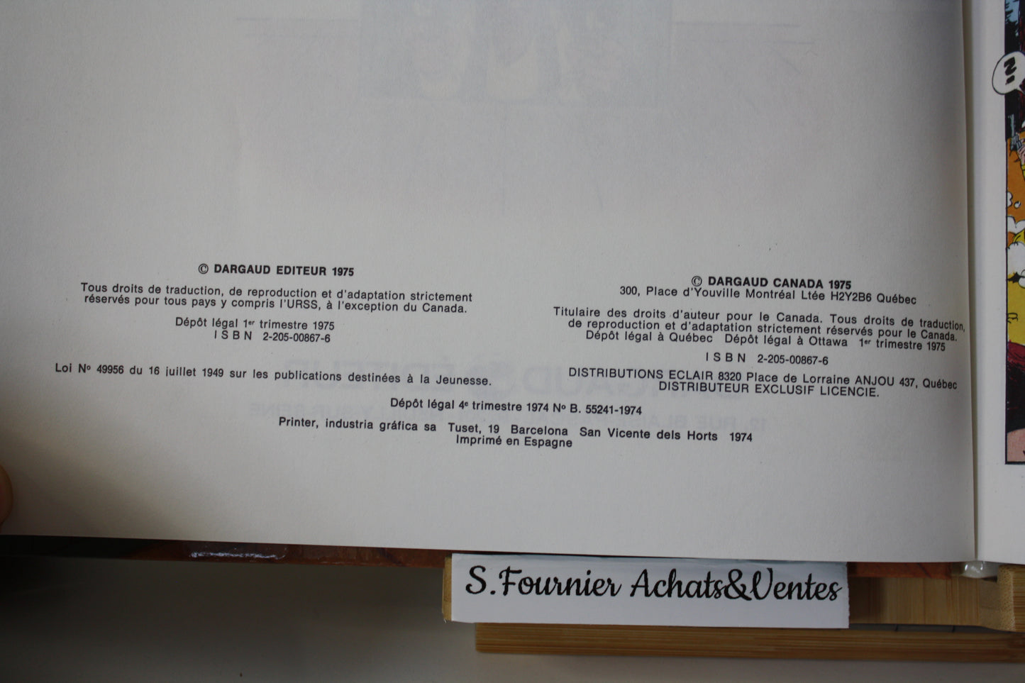 Le cavalier blanc – Lucky Luke – Moris goscinny - Dargaud - EO – 1975