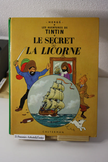 Le secret de la licorne – Tintin – Hergé - Casterman – Réédition - 1971 - B39