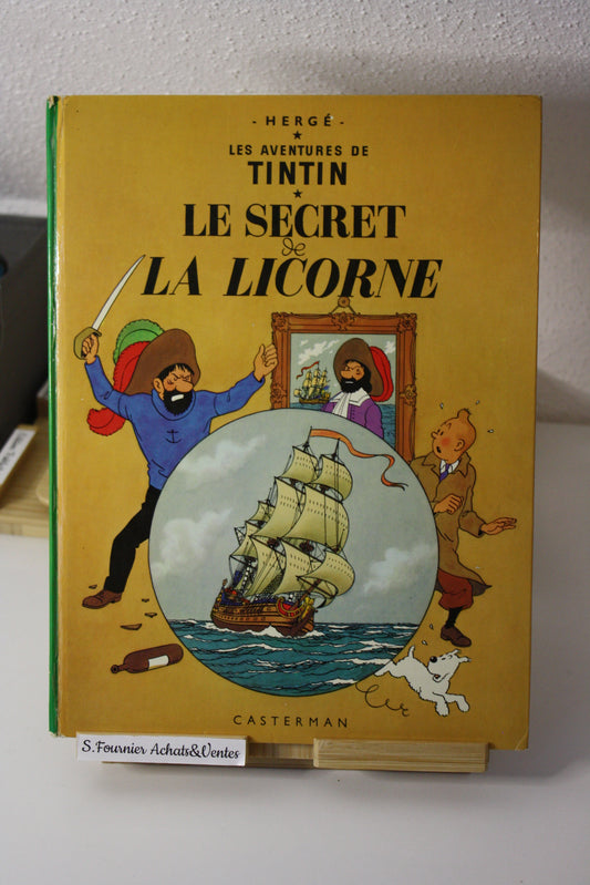 Le secret de la licorne – Tintin – Hergé - Casterman – Réédition - 1971 - B39