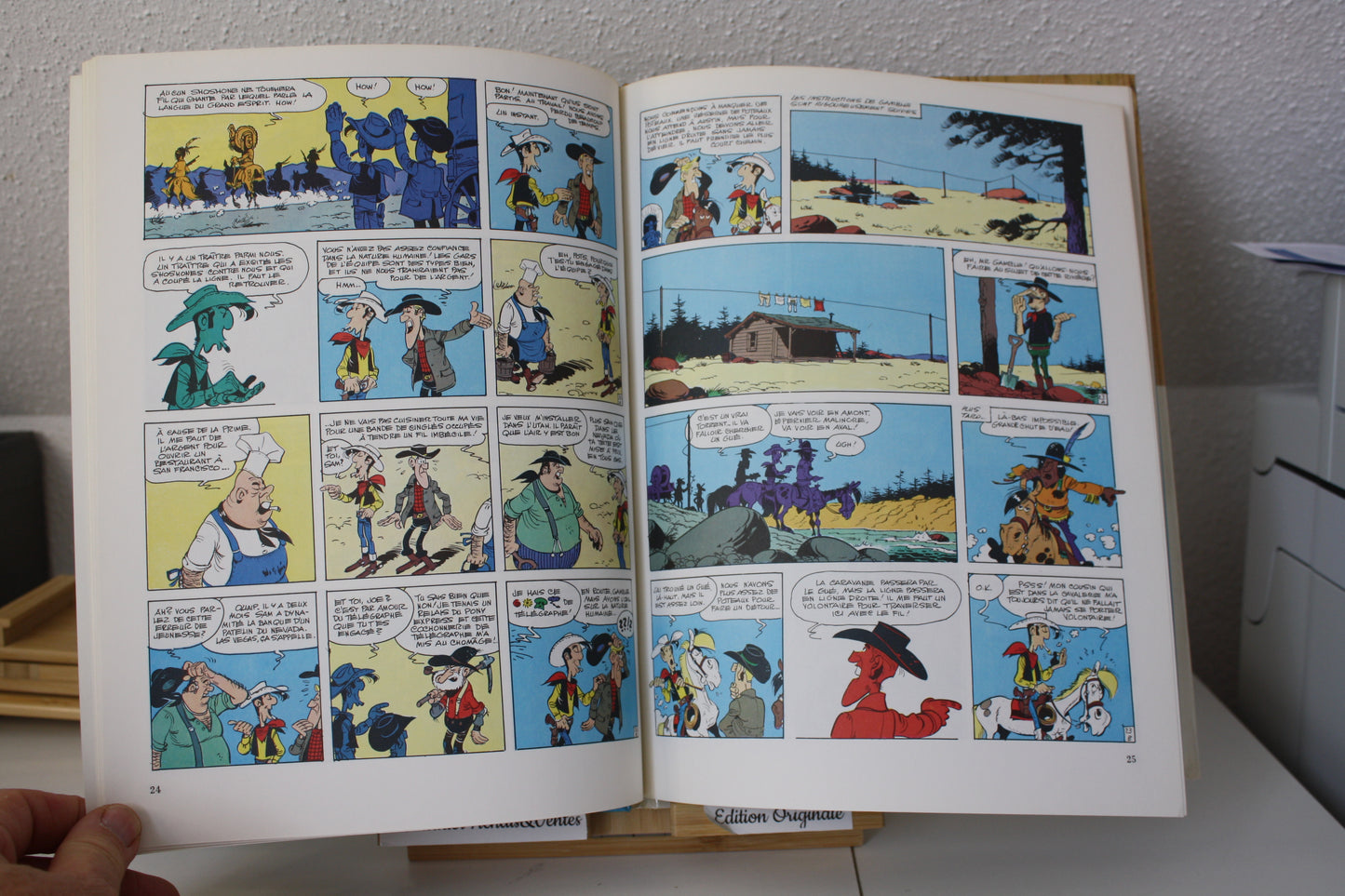 Le fil qui chante – Lucky Luke – Morris Goscinny – Dargaud Editeur – EO – 1977 – Plats abimé