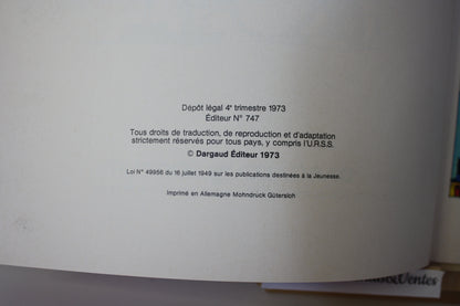 L’héritage de Ran Tan Plan – Lucky Luke – Morris Goscinny – Dargaud Editeur – EO – 1973 – Dos abimé