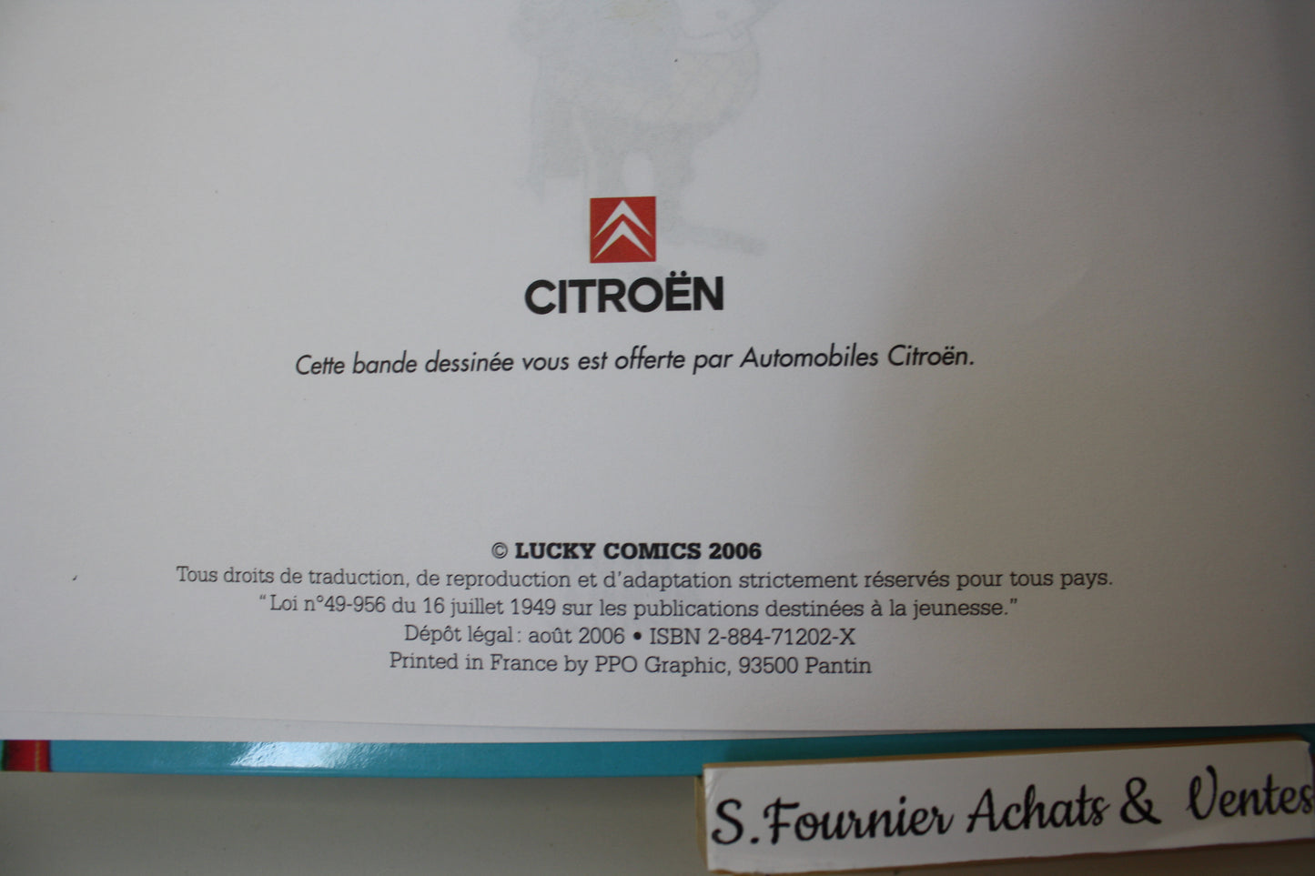 Western Circus – Lucky Luke – Morris Goscinny – Lucky Comics – Publicitaire – 2006 – Citroën 3 feuilles volantes