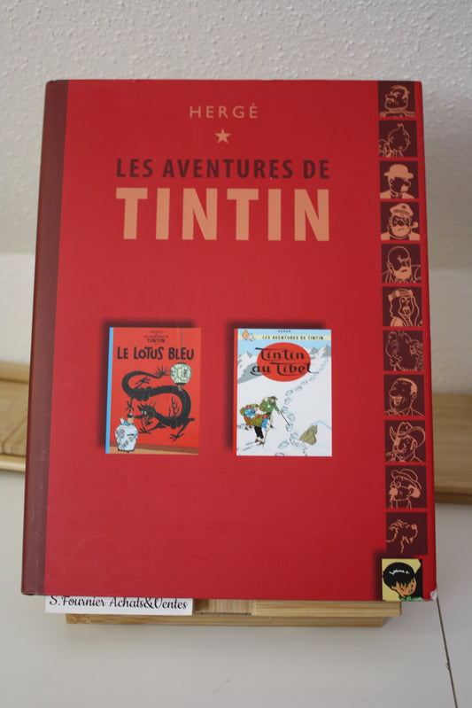 Le lotus bleu et tintin au tibet – Tintin – Hergé – France Loisir - Réédition – 2007 – Double album