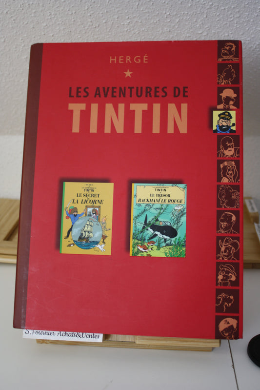 Le secret de la licorne & le tresor de rackam le rouge – Tintin – Hergé – France Loisir - Réédition – 2007 – Double album