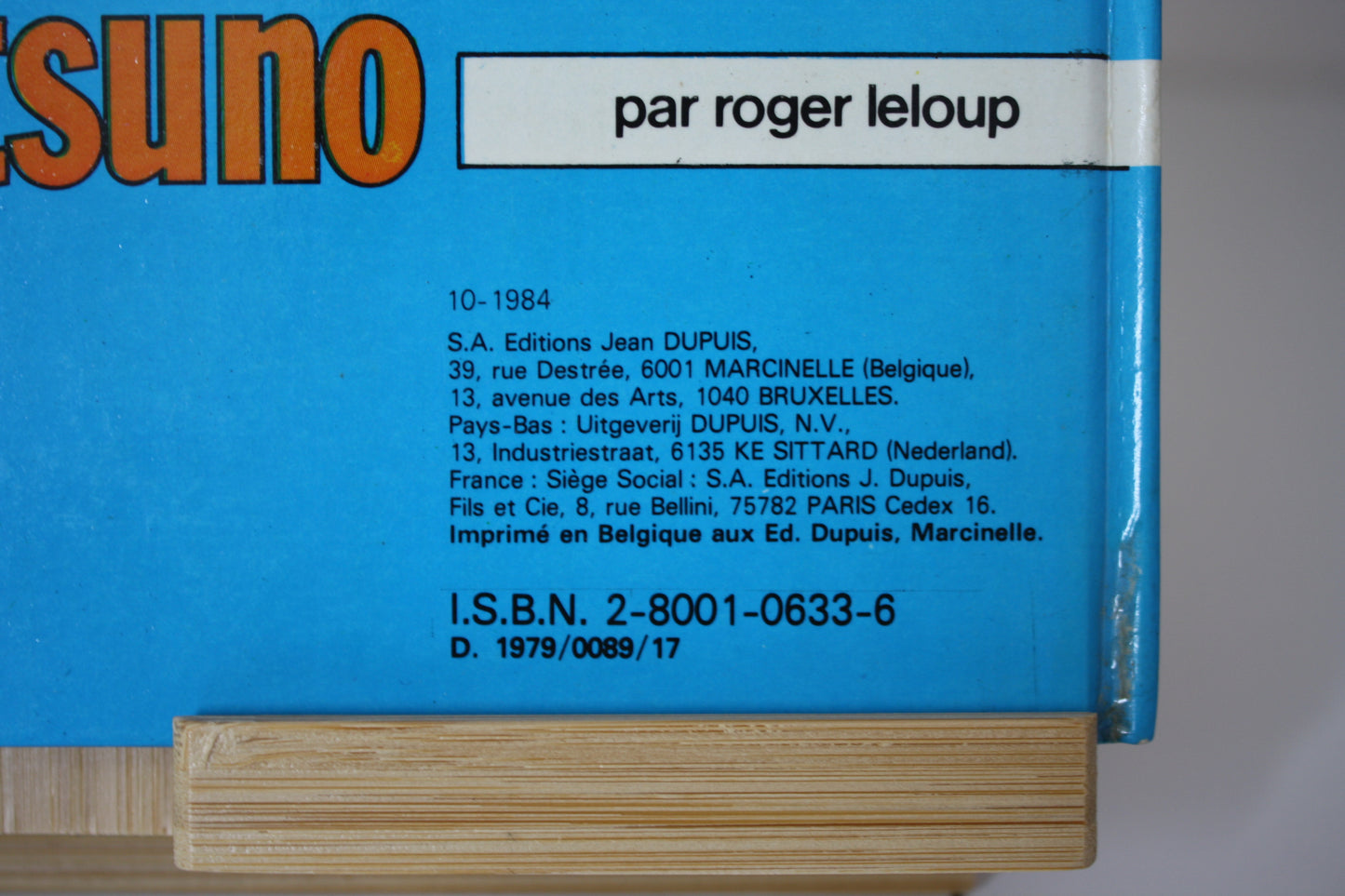 La fille du vent – Yoko Tsuno – Roger Leloup – Dupuis – Réédition – 1984- 1er prix