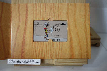 Télécarte numéroté 0028 + Présentoir – Lucky Luke – Belgacom – Belgacom – Objet dérivé – 1996 – Edition limité à 2000
