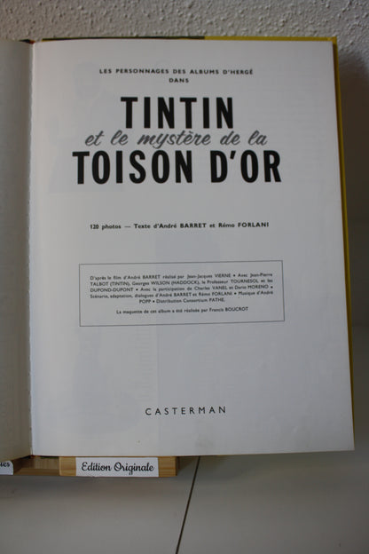 Le mystère de la toison d’or – Tintin au cinéma – Barret Forlani – Casterman – Réédition – 1979