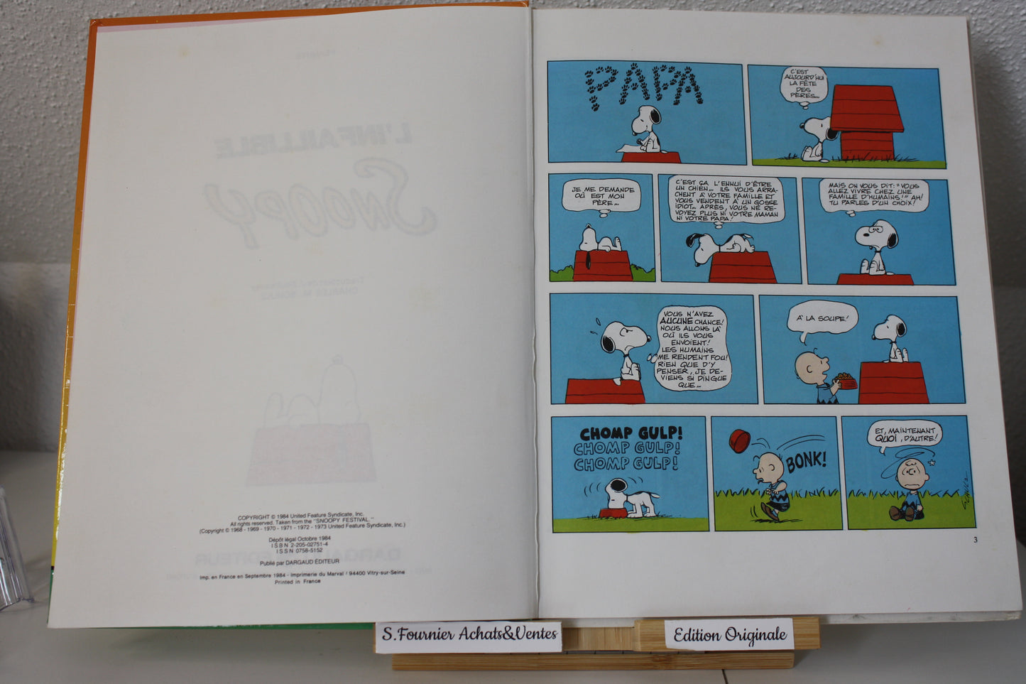 L’infaillible – Snoopy – Schulz – Dargaud – EO – 1984
