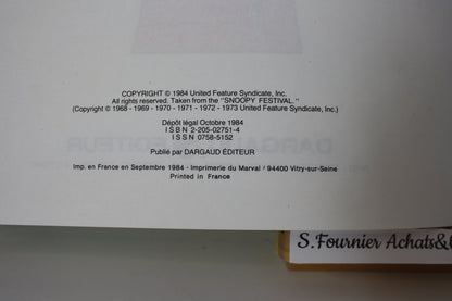 L’infaillible – Snoopy – Schulz – Dargaud – EO – 1984