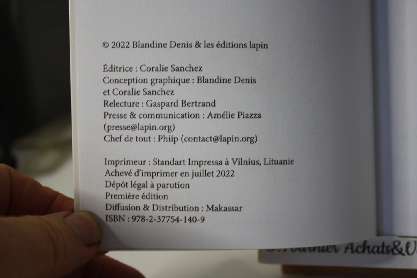 Réveille toi Bordel – – Blandine Denis – Lapin – EO – 2022