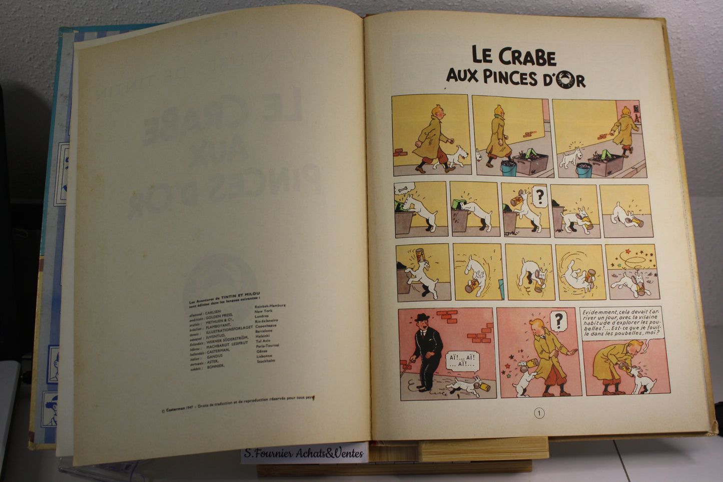 Le crabe aux pinces d’or – Tintin – Hergé – Casterman – Réédition – 1966 - B36
